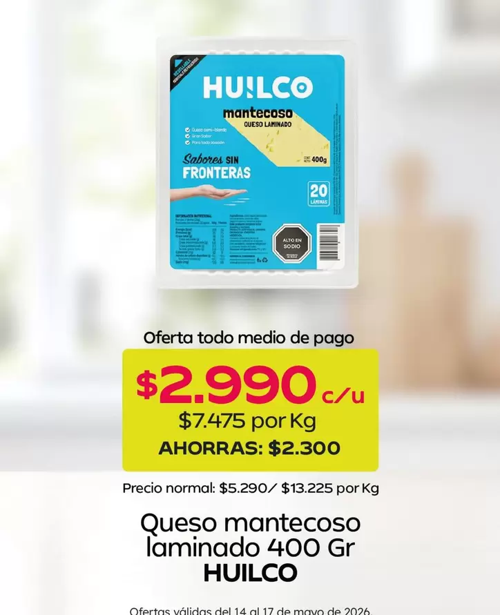 Huilco - Queso Mantecoso Laminado