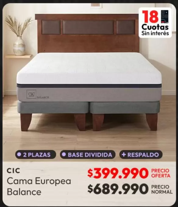 Cic - CIC CAMA EEROPEA BALANCE