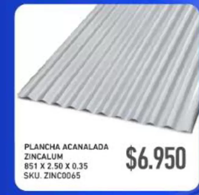 Plancha Acanada Zincalum