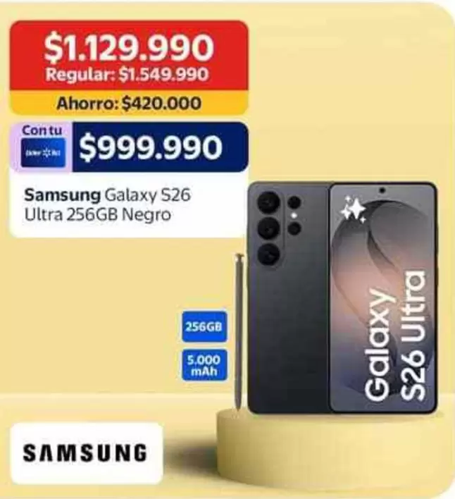 Samsung - Galaxy S26 Ultra 256GB Negro