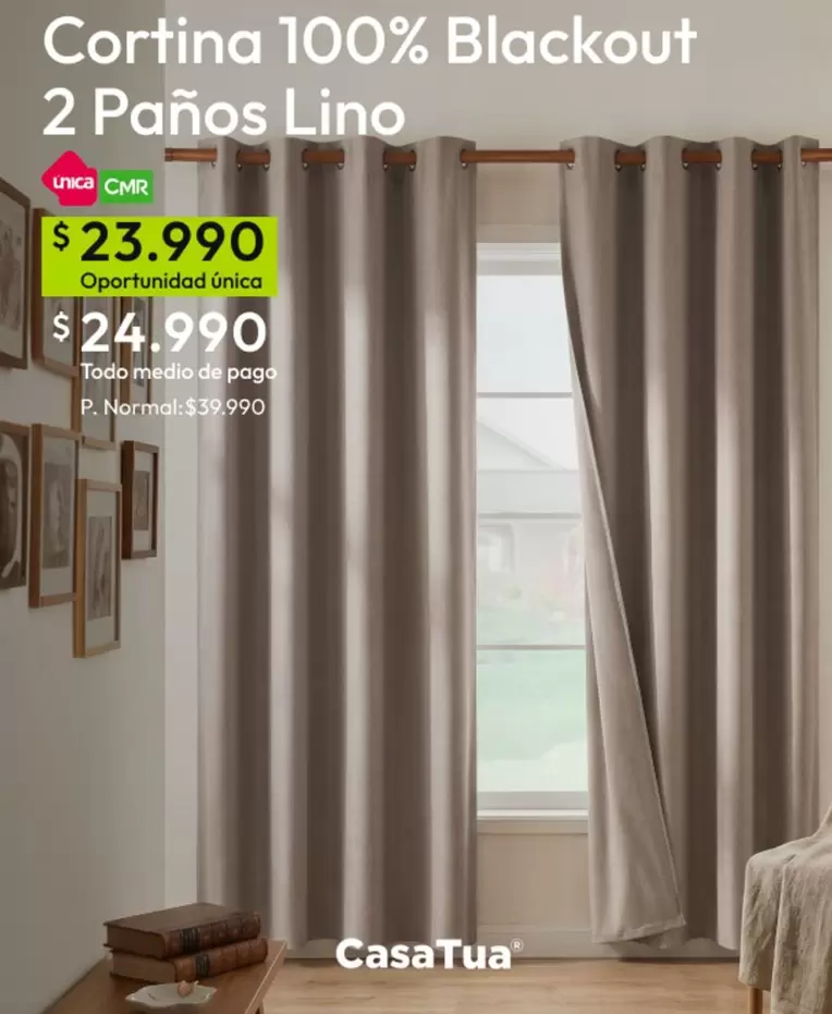 Cortina 100% Blackout 2 Panos Lino