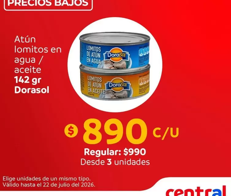 Dorasol - Atún Lomitos En Agua/ Aceite