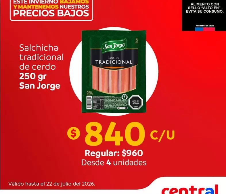 San Jorge - Salchicha Tradicional De Cerdo