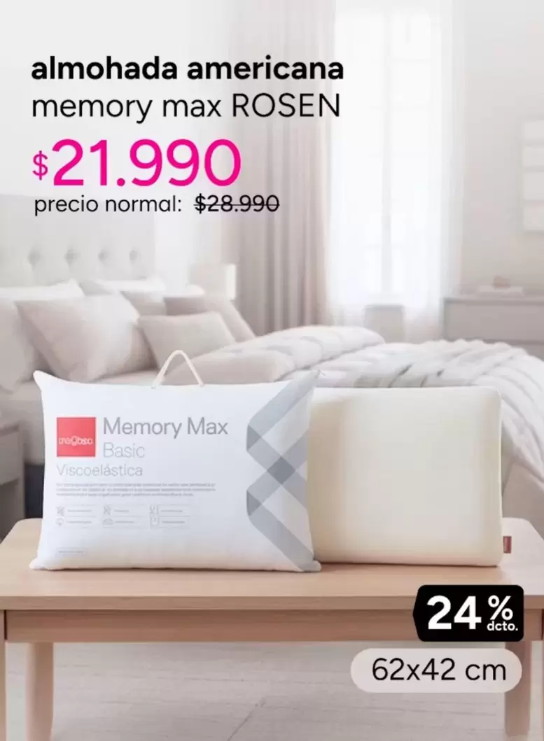 Rosen - Almohada Americana Memory Max