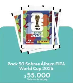 Pack 50 Sobres Álbum World Cup 2026
