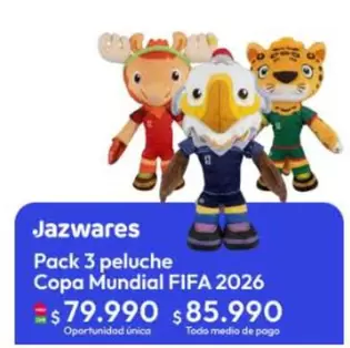 Pack 3 Peluche Copa Mundial Fifa 2026