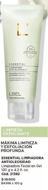 120 - Maxima Limpieza Y Exfoliacion Profunda Essential Limpiadora Antioledosidad