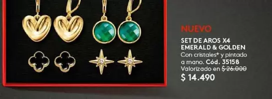 Golden - Set De Aros X4