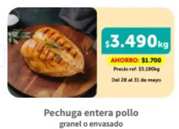 Pechuga Entera Pollo Granel O Envasado