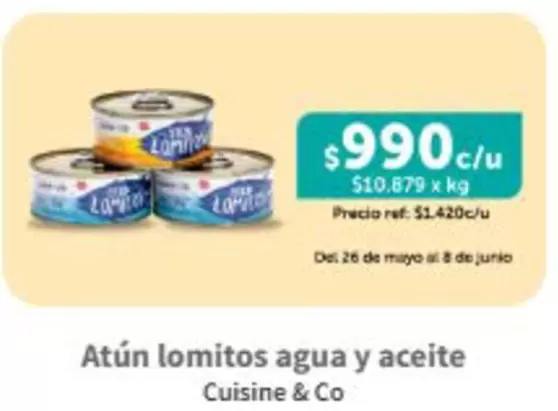 Cuisine&Co - Atun Lomitos Agua Y Aceite