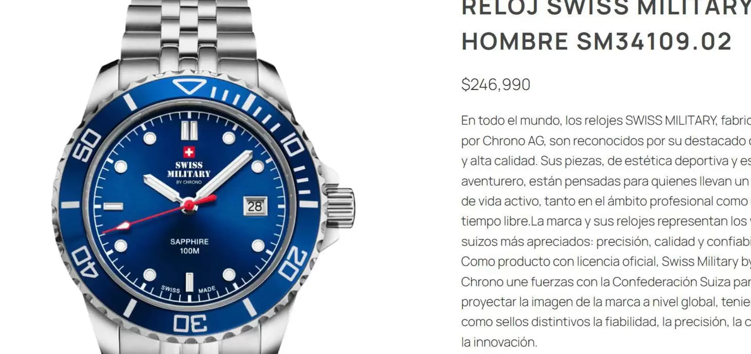 Reloj Swiss Military Hombre Sm34109.02