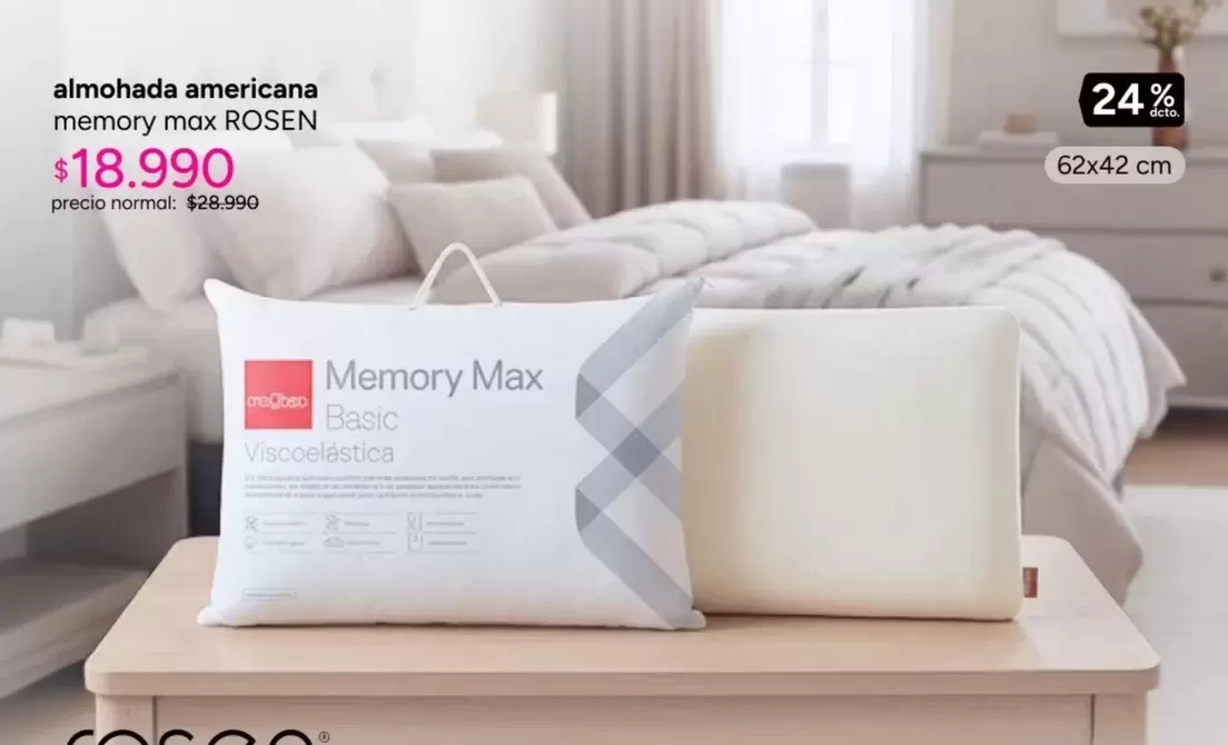 Rosen - Almohada Americana Memory Max