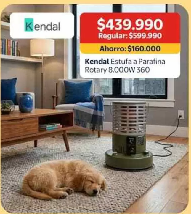 Kendal -  Estufa A Parafina Rotary 8,000w 360