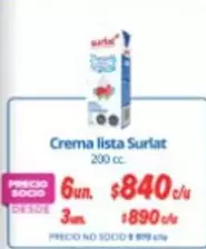 Surlat - Crema Lista