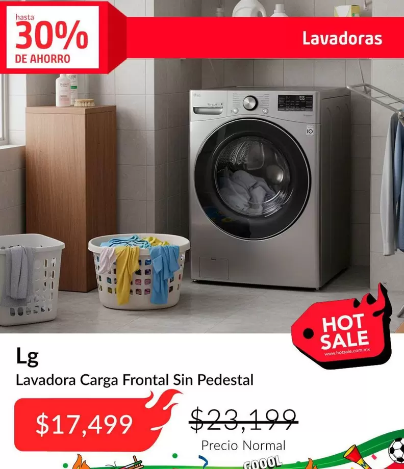 LG - Lavadora Carga Frontal Sin Pedestal