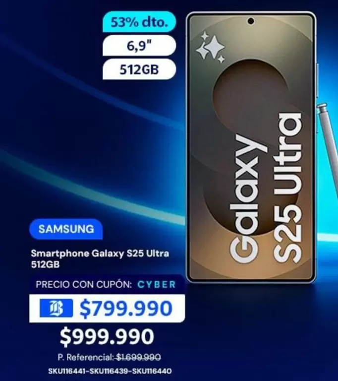 Samsung - Smartphone Galaxy S25 Ultra 512GB