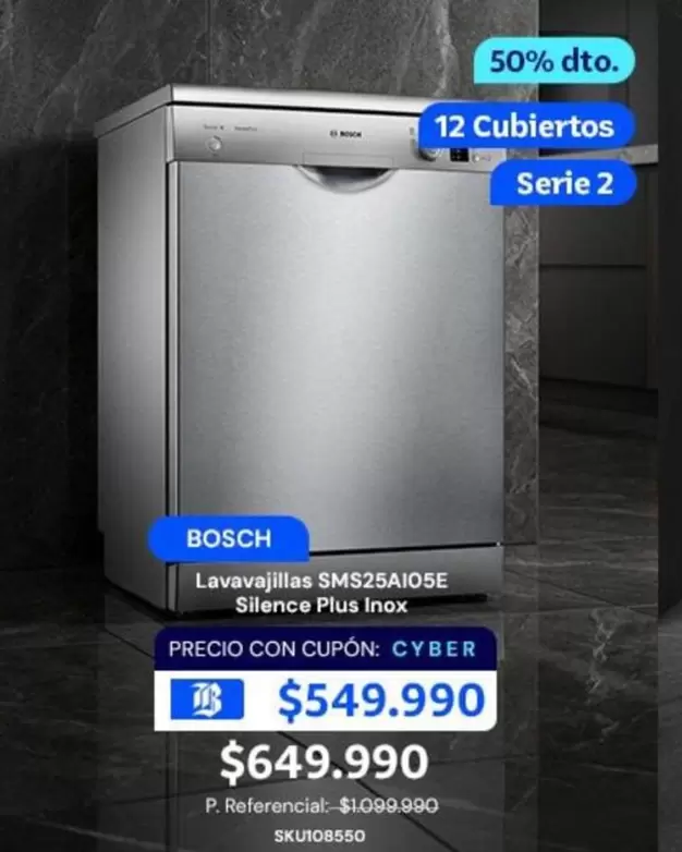 Bosch - Lavavajillas Sms25ajose