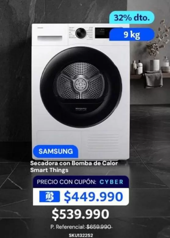 Samsung - Secadora Con Bomba De Calor Smart Things