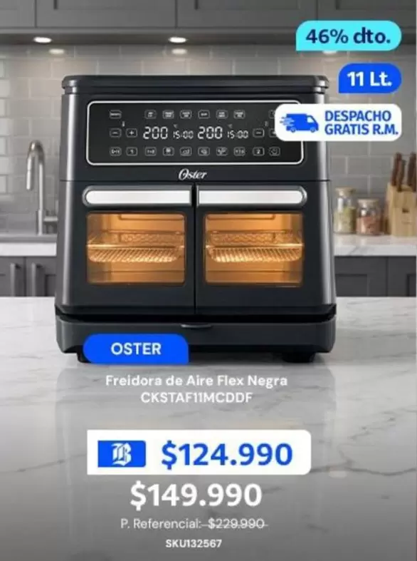 Oster - Freidora De Aire Negra