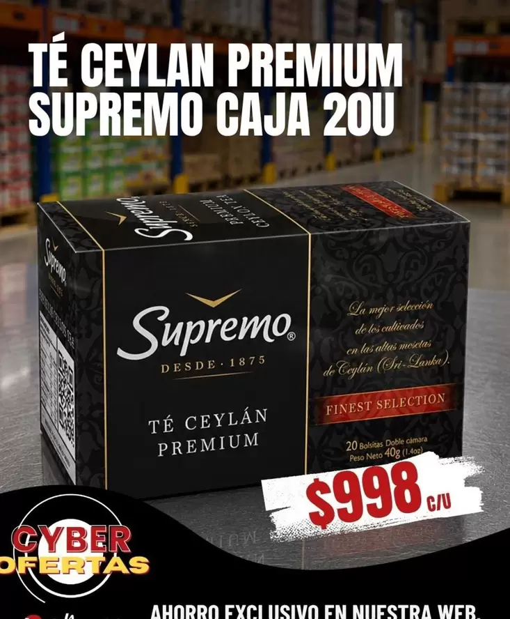 Ceylán - Té Premium Supremo Caja 20u