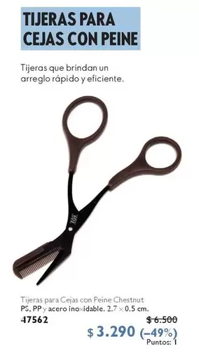 Tijeras Para Cejas Con Peine