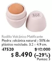 Rodillo Volcanico Matificante Piedra Volcanica Natural Y 50% De Plastico Reciclado