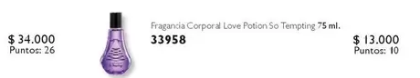 Love Potion - Fragancia Corporal 50 Tempiry