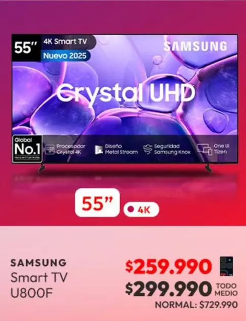 Samsung - Smart TV U800F