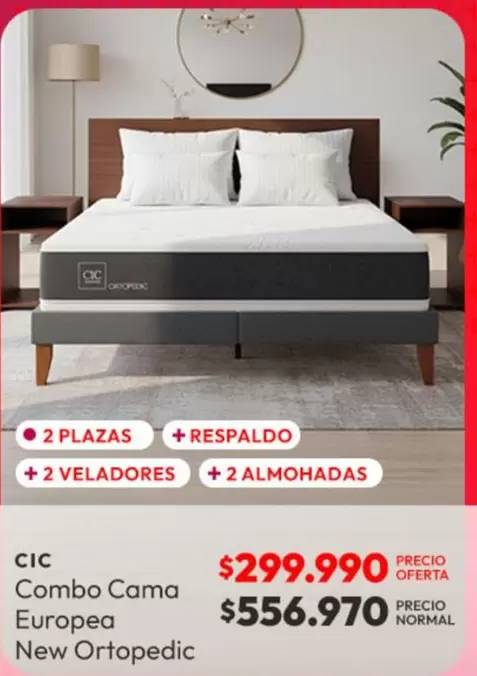 Cic - Combo Cama Europea New Ortopedic