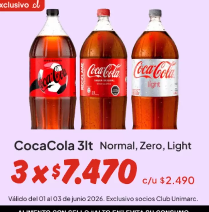 Coca Cola - Coca-cola 3lt Normal, Zero, Light