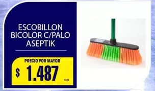 Escobillon Bicolor C/palo Aseptik