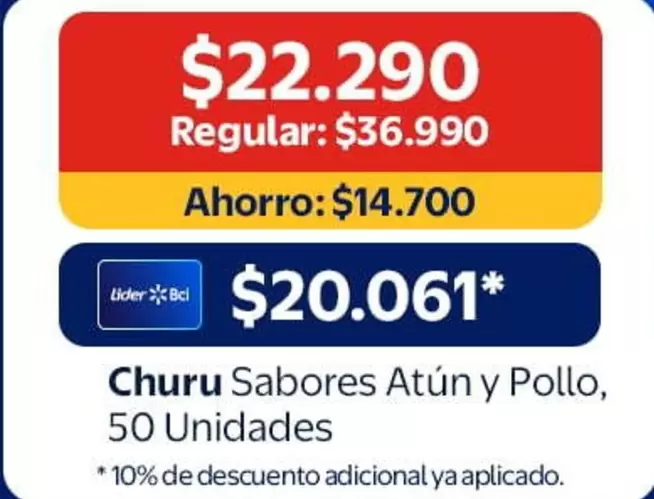 Lider - Churu Sabores Atun Y Pollo