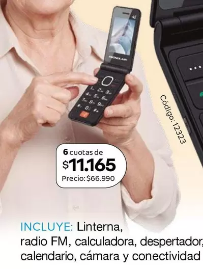 Linterna, Radio Fm, Calculadora, Despertador Calendario, Camara Y Coneccividada
