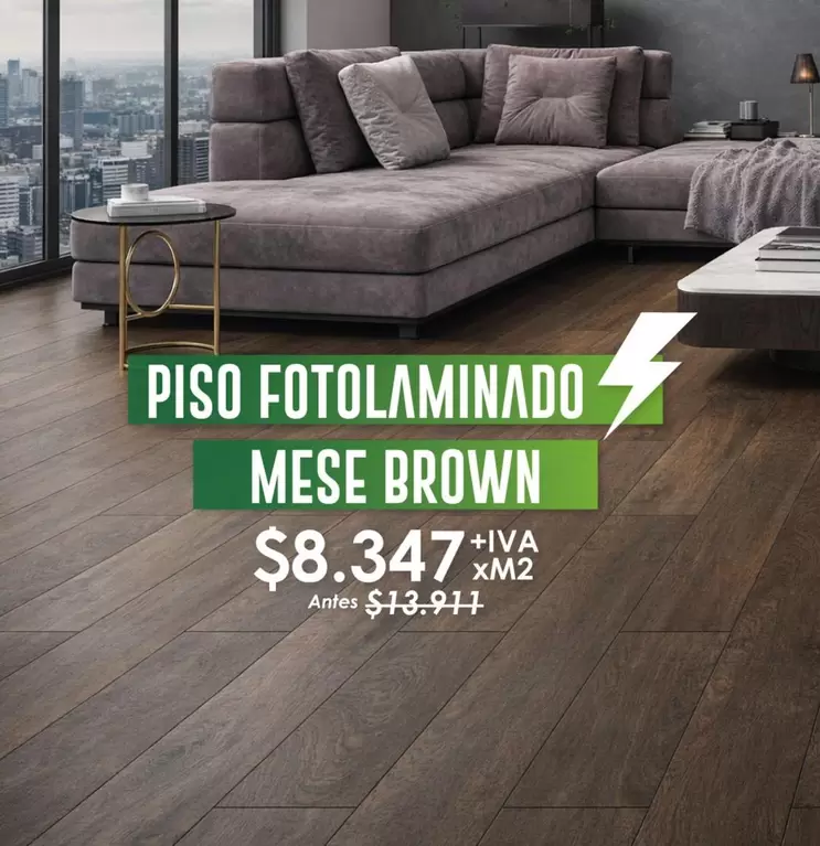 Piso Fotolaminado Mese Brown