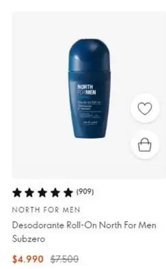 Desodorante Roll-on North For Men Subzero