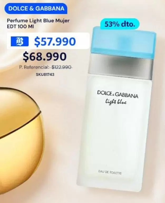 Dolce & Gabbana - Perfume Light Blue Mujer Edt 100 Ml