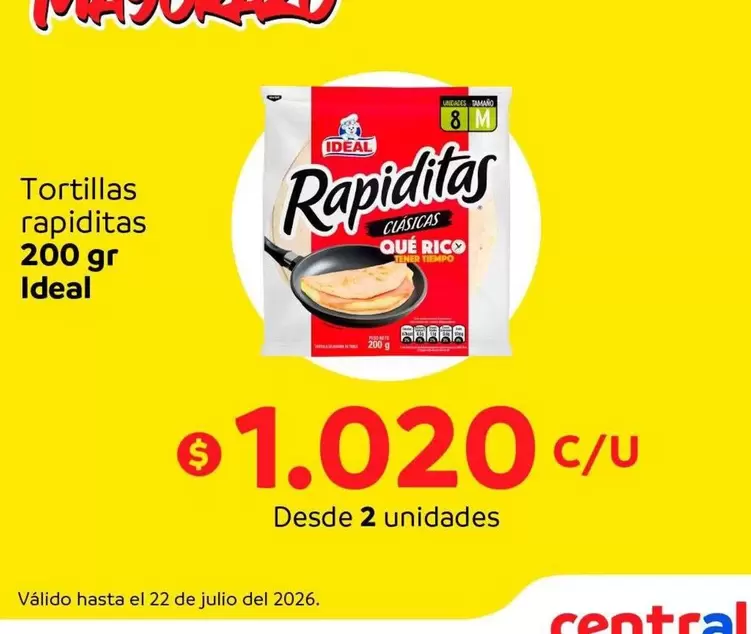 Ideal - Tortillas Rapiditas