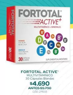 Fortotal Active Multivitaminico 30 Capsulas Blandas