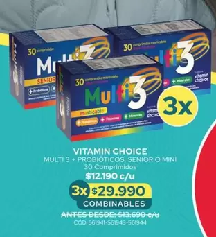 Vitamin Choice Multi + Probioticos, Senior O Mini