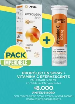 Propóleo En Spray + Vitamina C Efervescente