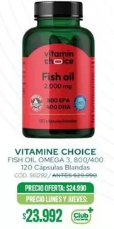 Omega - Vitamine Choice Fish Oil