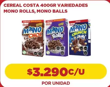Costa - Cereal Variedades Mono Rolls, Mono Balls