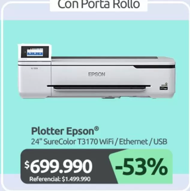 Epson - PLOTER EPSON 24" SURECColor T3170 WIFI/ Ethernet / USB
