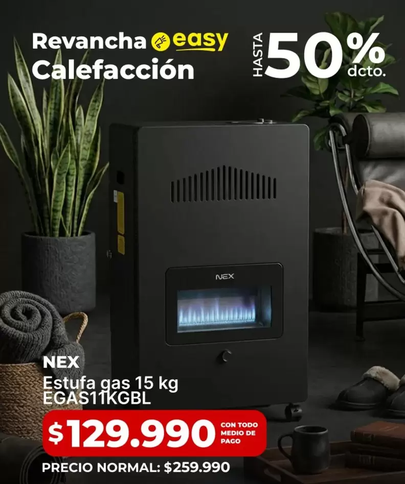 Nex - Estufa Gas 15 Kg Egas11 Kgbl