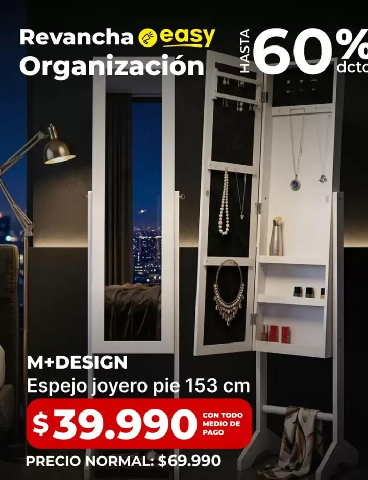 Espejo Joyero Pie