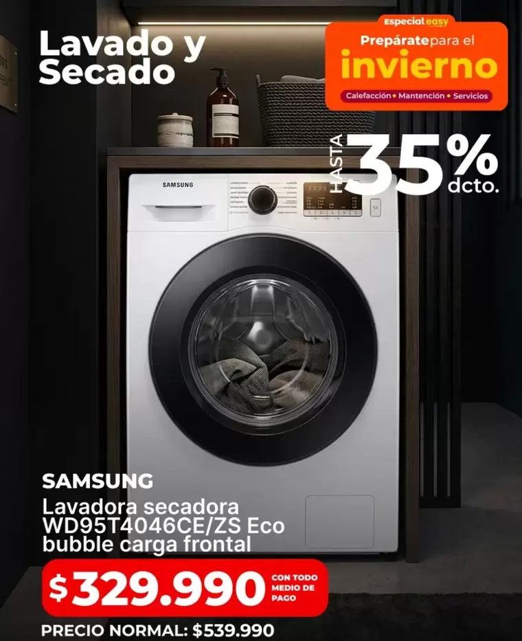Samsung - Lavadora Secadora Wd9st4046e2z Eco Bubble Garga Frontal