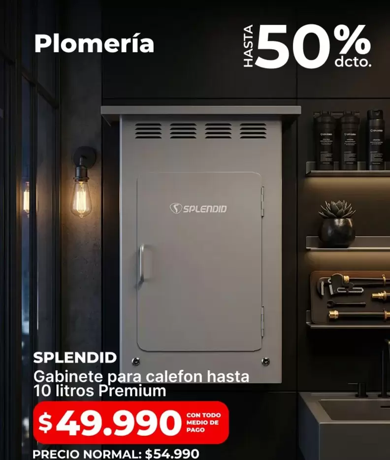 Splendid - Gabinete Para Calefon Hasta 10 Litros