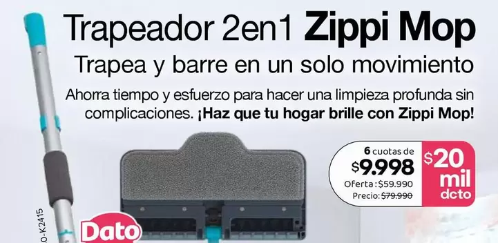 Trapeador 2en 1 Zippi Mop