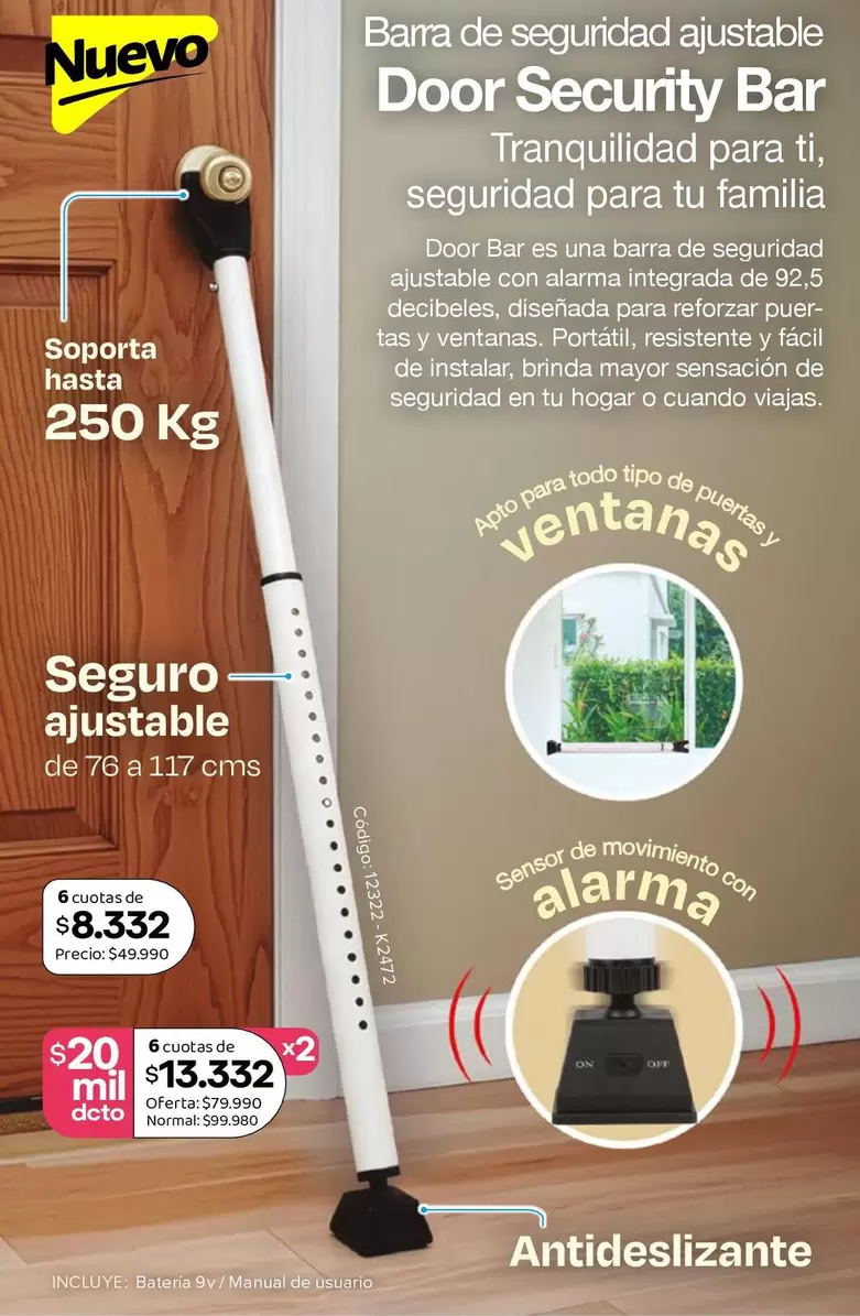 Security - Barra De Seguridad Ajustable