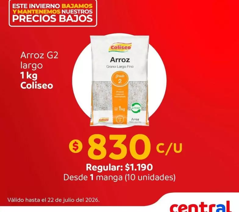 Coliseo - Arroz G2 Largo